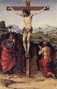 Francesco Francia Crucifixion with Sts John and Jerome painting